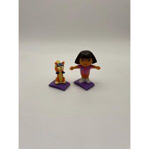 Vintage 2006 Dora the Explorer and Swiper Figurine Set - Mattel Nickelodeon